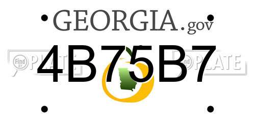 4B75B7 Georgia License Plate