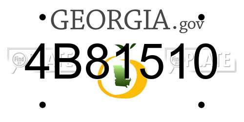 4B81510 Georgia License Plate