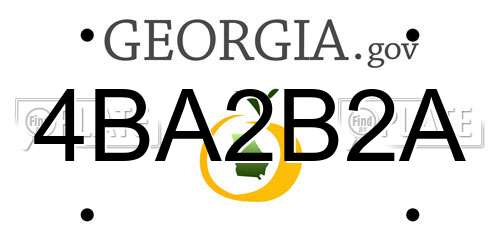4BA2B2A Georgia License Plate