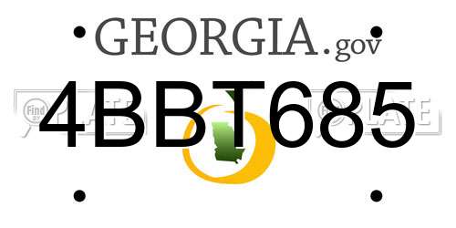 4BBT685 Georgia License Plate