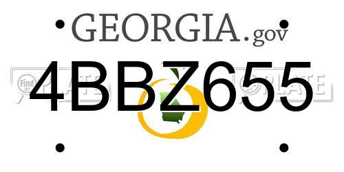 4BBZ655 Georgia License Plate