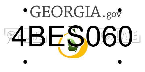 4BES060 Georgia License Plate