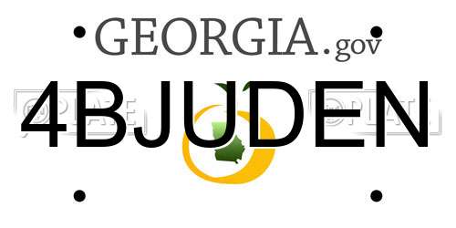 4BJUDEN Georgia License Plate
