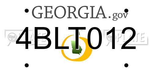 4BLT012 Georgia License Plate