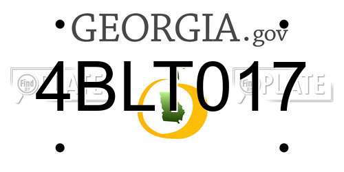 4BLT017 Georgia License Plate