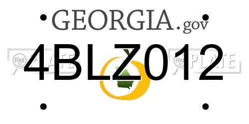 4BLZ012 Georgia License Plate