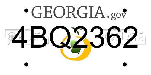 4BQ2362 Georgia License Plate