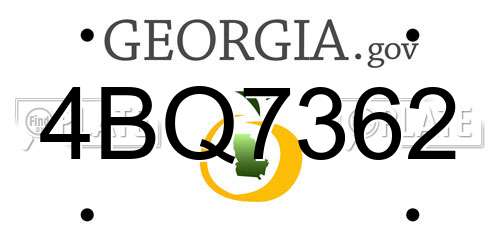 4BQ7362 Georgia License Plate