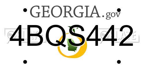 4BQS442 Georgia License Plate