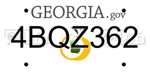 4BQZ362 Georgia License Plate