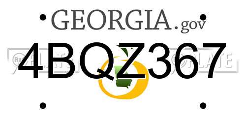 4BQZ367 Georgia License Plate