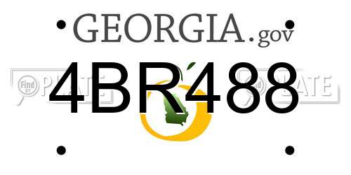 4BR488 Georgia License Plate