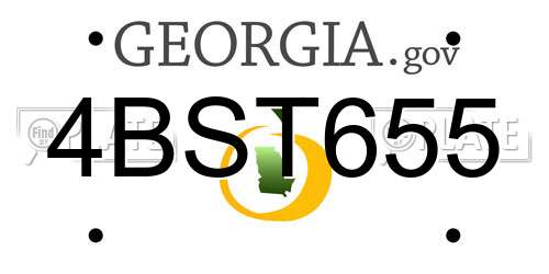 4BST655 Georgia License Plate