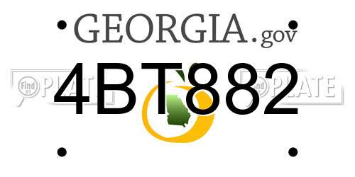 4BT882 Georgia License Plate