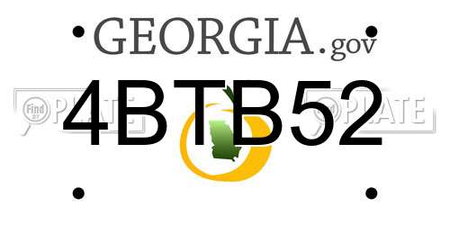 4BTB52 Georgia License Plate