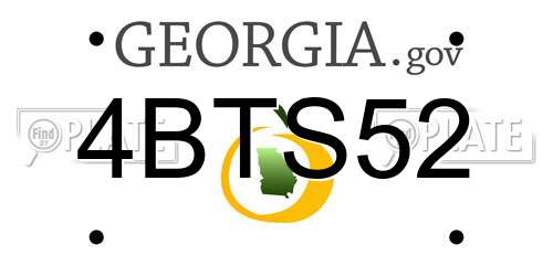 4BTS52 Georgia License Plate