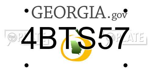 4BTS57 Georgia License Plate