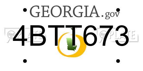 4BTT673 Georgia License Plate