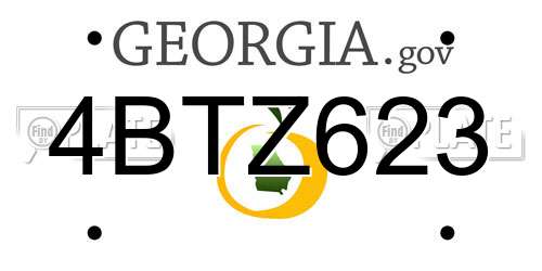 4BTZ623 Georgia License Plate