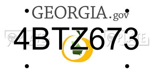 4BTZ673 Georgia License Plate