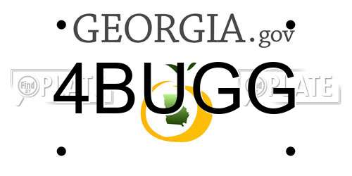 4BUGG Georgia License Plate