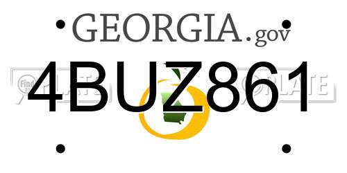 4BUZ861 Georgia License Plate