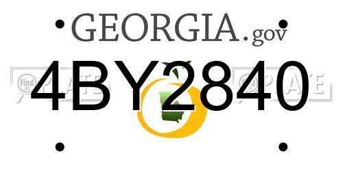 4BY2840 Georgia License Plate