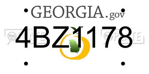 4BZ1178 Georgia License Plate