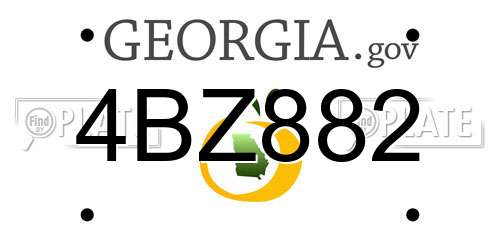 4BZ882 Georgia License Plate