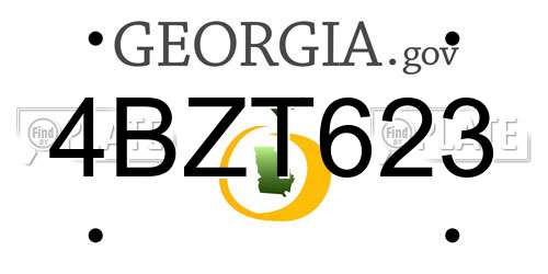 4BZT623 Georgia License Plate