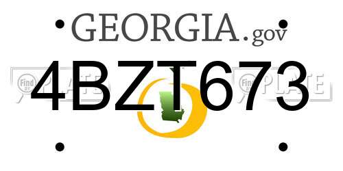 4BZT673 Georgia License Plate