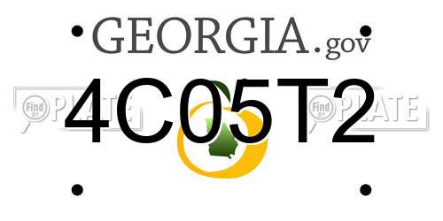 4C05T2 Georgia License Plate