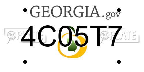 4C05T7 Georgia License Plate