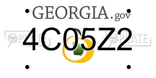 4C05Z2 Georgia License Plate