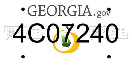 4C07240 Georgia License Plate