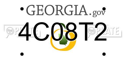 4C08T2 Georgia License Plate