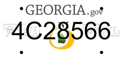 4C28566 Georgia License Plate