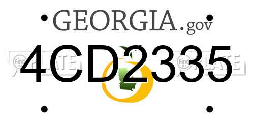 4CD2335 Georgia License Plate