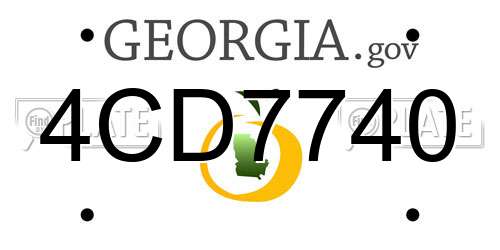 4CD7740 Georgia License Plate