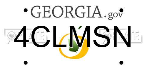 4CLMSN Georgia License Plate