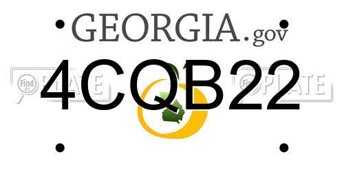 4CQB22 Georgia License Plate