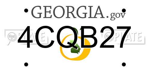 4CQB27 Georgia License Plate