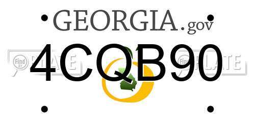 4CQB90 Georgia License Plate