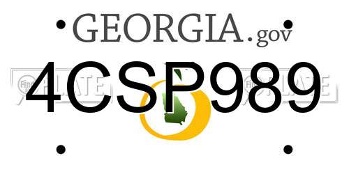 4CSP989 Georgia License Plate