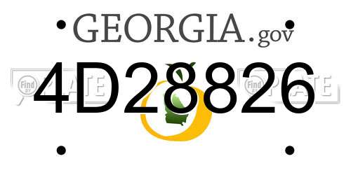 4D28826 Georgia License Plate