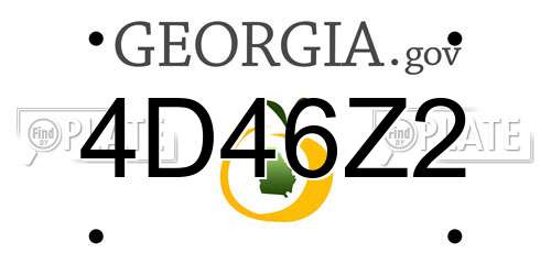 4D46Z2 Georgia License Plate