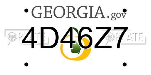 4D46Z7 Georgia License Plate