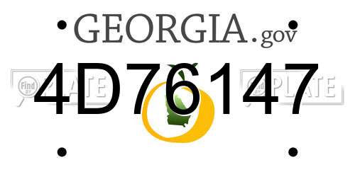 4D76147 Georgia License Plate