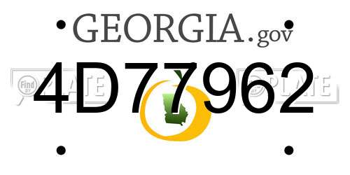 4D77962 Georgia License Plate