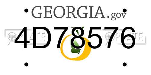 4D78576 Georgia License Plate